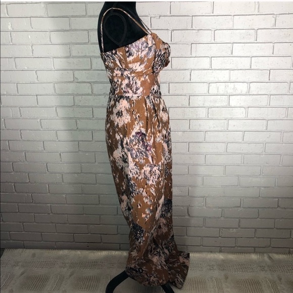 Anthropologie‎ Petersyn Brown Jacquard Jumpsuit - Picture 3 of 8